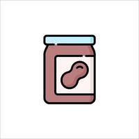A jar of peanut butter icon on a white background vector