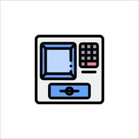 An atm machine icon on a white background vector