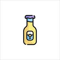 A bottle of mustard on a white background vector