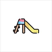 A colorful slide icon on a white background vector