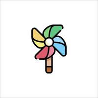 A colorful pinwheel icon on a white background vector