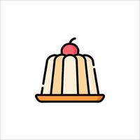 A pudding with a cherry on top vector
