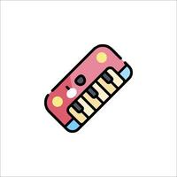 A pink keyboard with a heart on it vector