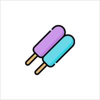 Ice cream icon in line style illustration vector