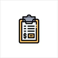 A clipboard with a check mark and a dollar sign vector