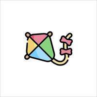 A kite with a bow and arrow on it vector