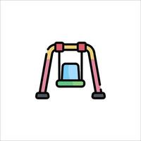 A colorful swing icon on a white background vector