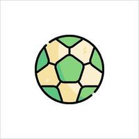 A soccer ball icon in a flat style vector
