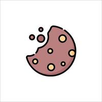 A cookie with a bite taken out of it vector
