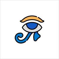 An egyptian eye icon on a white background vector