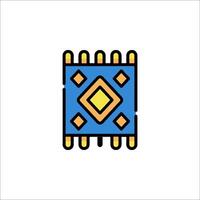 A blue and yellow square icon on a white background vector