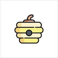 A bee hive icon on a white background vector