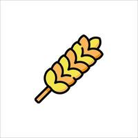 A wheat ear icon on a white background vector