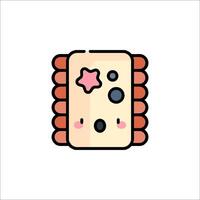 A cute little robot with a star on its head vector