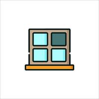 A window with four squares on it vector
