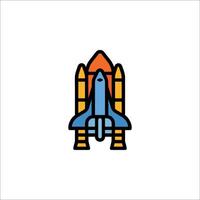 Space shuttle icon illustration vector