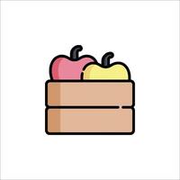 Apple icon in a box illustration vector