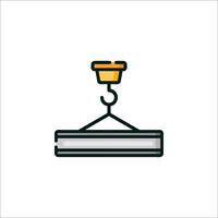 A light bulb hanging from a ceiling fan icon vector