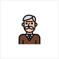 A man with a mustache and a tie on his head vector