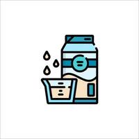 A milk bottle and a cup of milk vector