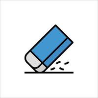A blue pencil is being used to write on a white background vector
