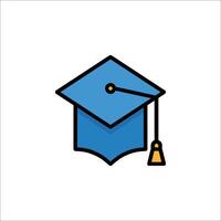 Graduation cap icon illustration vector