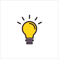 A light bulb icon on a white background vector