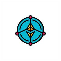 The logo for a cryptocurrency exchange vector