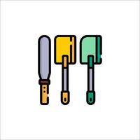 A set of tools with different colors and sizes vector