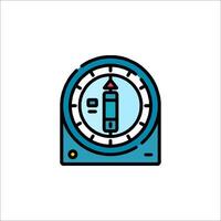 A clock icon on a white background vector