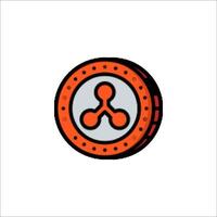 A circle with two circles on it vector
