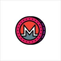 The logo for the cryptocurrency monero vector