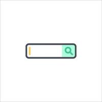 A search bar icon with a magnifying glass vector
