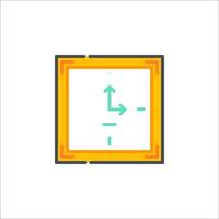 A square with an arrow pointing up in it vector