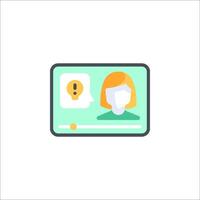 A woman is talking on a call with a person vector