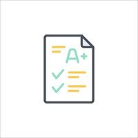 A document with a check mark on it vector