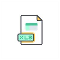 Xls file icon illustration vector
