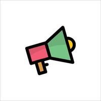 A colorful megaphone icon on a white background vector