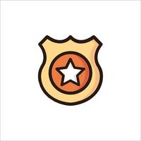 A police badge with a star on it vector