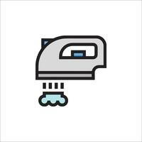 A steam iron icon on a white background vector
