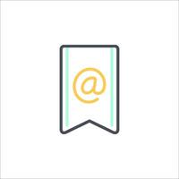 An email icon with a ribbon on it vector