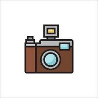 A camera icon on a white background vector