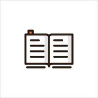An open book icon on a white background vector