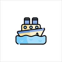A boat icon on a white background vector