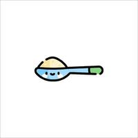 A spoon with a smiley face on it vector