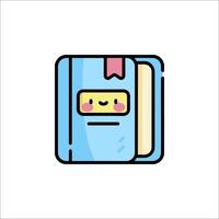 A book icon with a smiley face vector