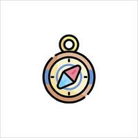 A colorful compass icon on a white background vector