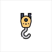A cartoon hook with a smiley face on it vector