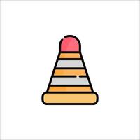 A traffic cone icon on a white background vector