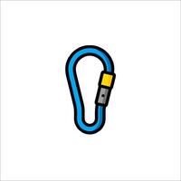 A blue carabine with a yellow handle vector